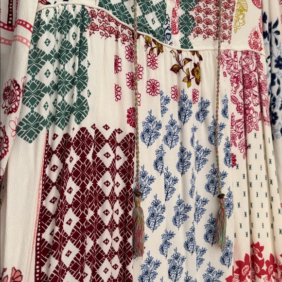 :Price Firm: Anthropologie Daniel Rainn Westerly Patchwork Midi Dress - Picture 9 of 10